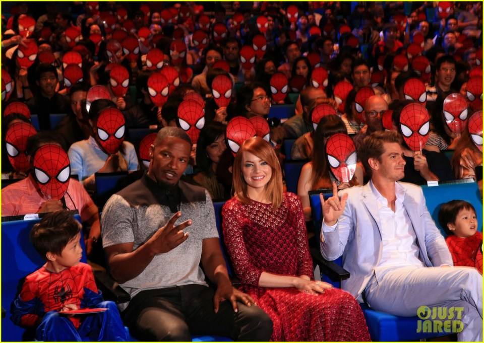 Emma Stone & Andrew Garfield Hang with Adorable Little Spider-Man at Fan Event!