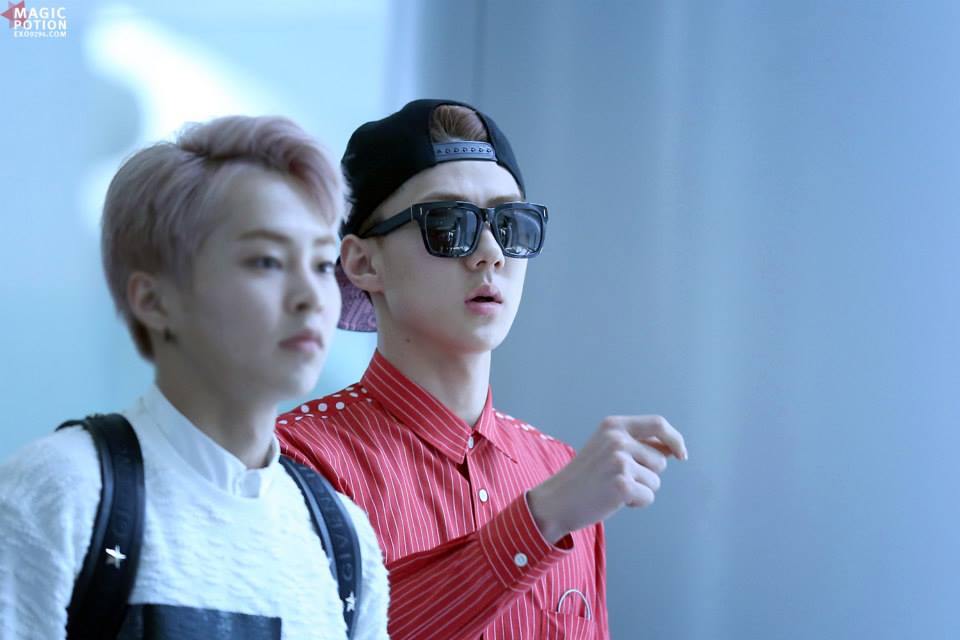 Sehun @ Gimpo Airport Heading to Beijing 2014