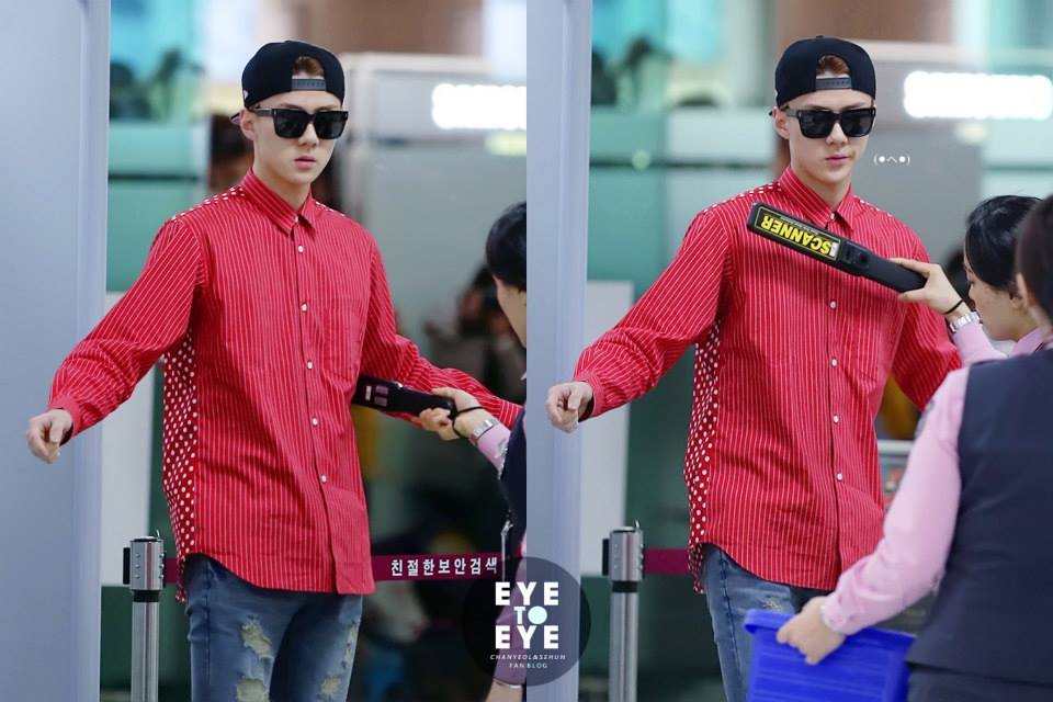 Sehun @ Gimpo Airport Heading to Beijing 2014
