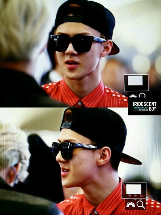 Sehun @ Gimpo Airport Heading to Beijing 2014