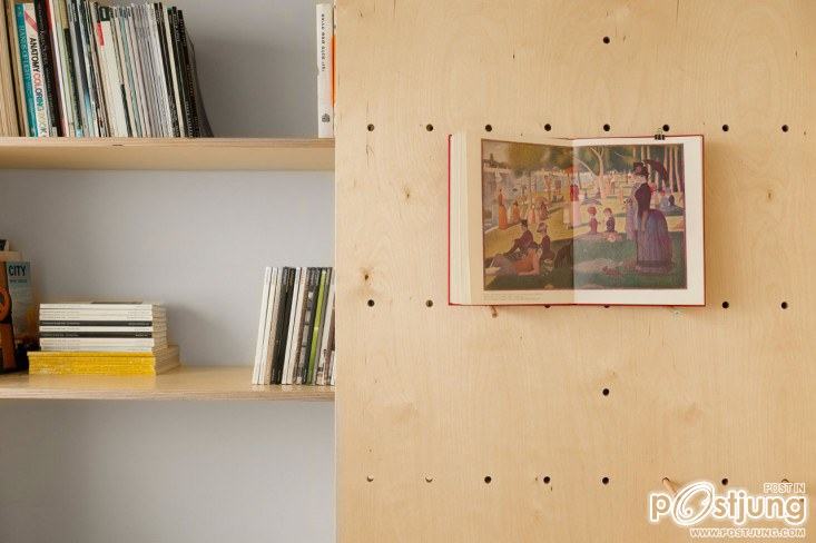 An Organizer's Dream: An Art Studio with Color-Coded Built-In Storage by Meredith Swinehart
