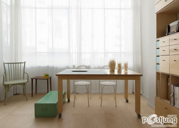 An Organizer's Dream: An Art Studio with Color-Coded Built-In Storage by Meredith Swinehart