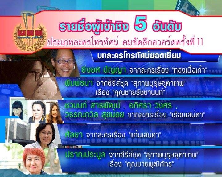 ชื่นชมสปิริตคุณนุ่นและดีใจกับมาตรฐานของกรรมการที่มอบรางวัลให้น้องยอร์ช