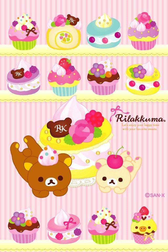 Rilakkuma iphone+android-Wallpapers-Backgrounds ภาพพื้นหลัง พักหน้าจอ No.4