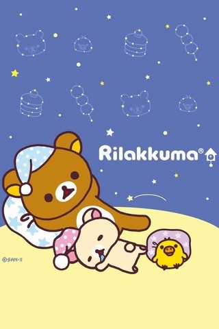 Rilakkuma iphone+android-Wallpapers-Backgrounds ภาพพื้นหลัง พักหน้าจอ No.4