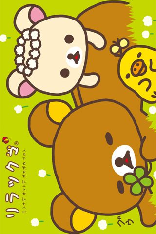 Rilakkuma iphone+android-Wallpapers-Backgrounds ภาพพื้นหลัง พักหน้าจอ No.4
