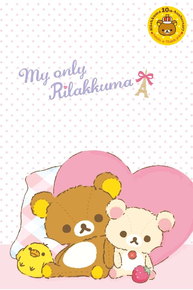 Rilakkuma iphone+android-Wallpapers-Backgrounds ภาพพื้นหลัง พักหน้าจอ No.4