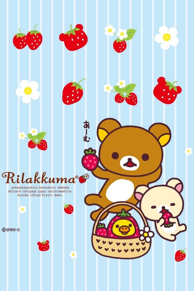 Rilakkuma iphone+android-Wallpapers-Backgrounds ภาพพื้นหลัง พักหน้าจอ No.4