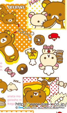 Rilakkuma iphone+android-Wallpapers-Backgrounds ภาพพื้นหลัง พักหน้าจอ No.5