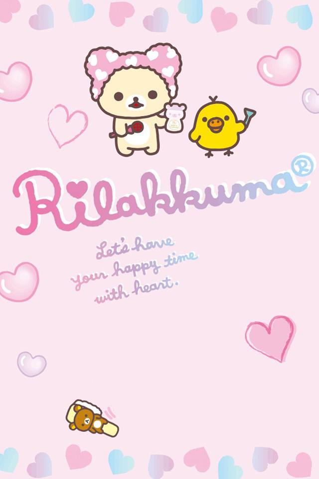 Rilakkuma iphone+android-Wallpapers-Backgrounds ภาพพื้นหลัง พักหน้าจอ No.5