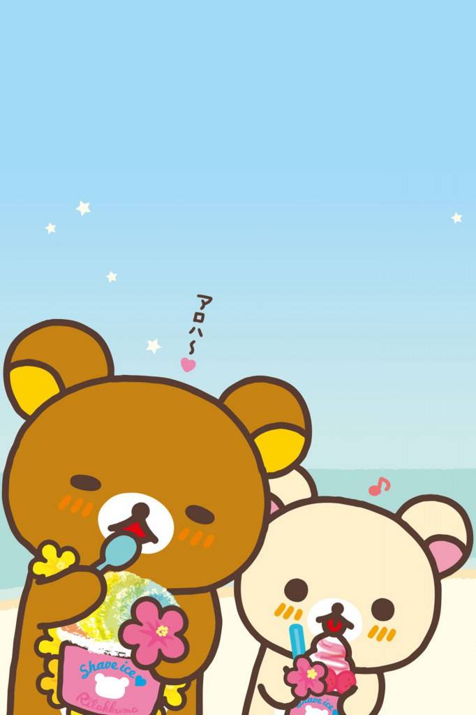 Rilakkuma iphone+android-Wallpapers-Backgrounds ภาพพื้นหลัง พักหน้าจอ No.5