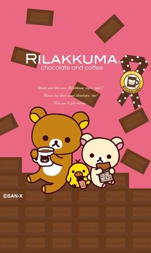 Rilakkuma iphone+android-Wallpapers-Backgrounds ภาพพื้นหลัง พักหน้าจอ No.5