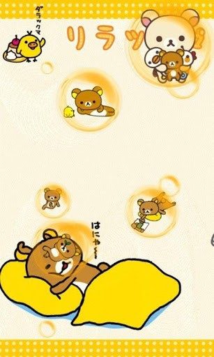 Rilakkuma iphone+android-Wallpapers-Backgrounds ภาพพื้นหลัง พักหน้าจอ No.5