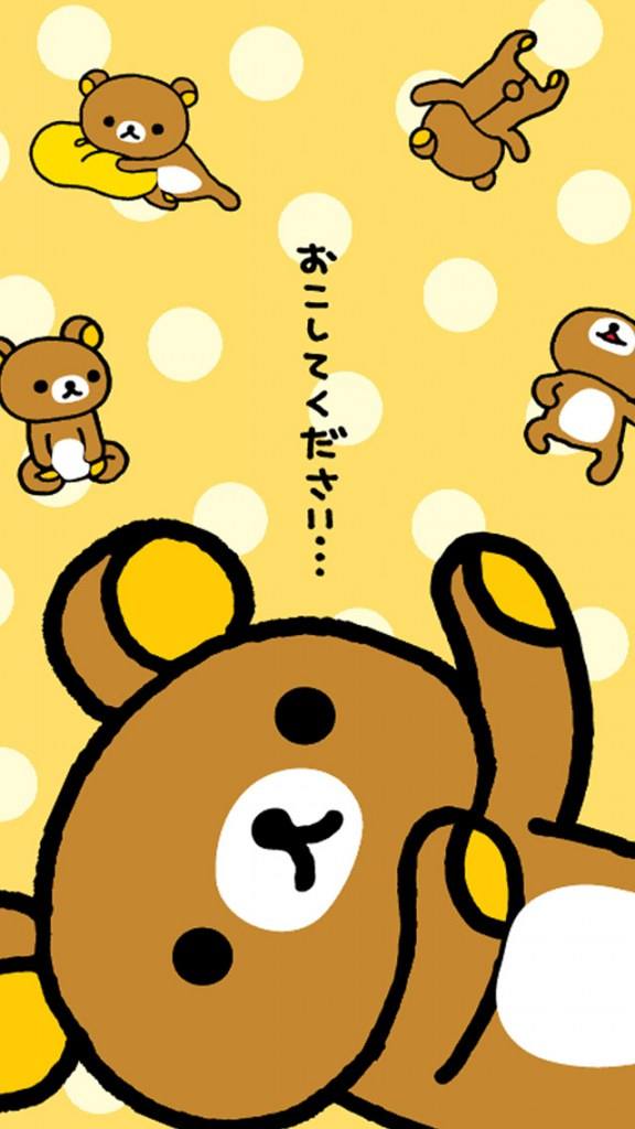 Rilakkuma iphone+android-Wallpapers-Backgrounds ภาพพื้นหลัง พักหน้าจอ No.5