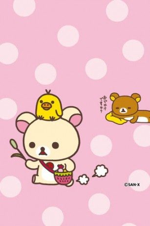 Rilakkuma iphone+android-Wallpapers-Backgrounds ภาพพื้นหลัง พักหน้าจอ No.5
