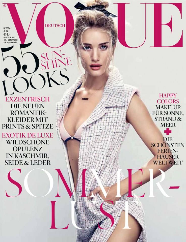 Rosie Huntington-Whitley @ Vogue Germany June 2014