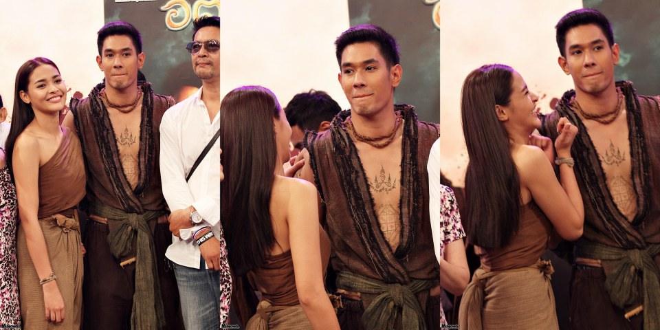 อ๋อม ปุ๊กลุ๊ก ไมค์ นาว ในงานบวงสรวงอตีตา