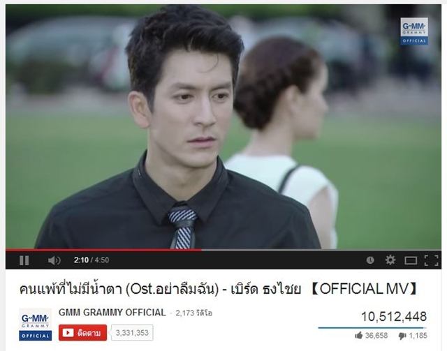 แรงจริง!!! MV คนแพ้ที่ไม่มีน้ำตา Ost.อย่าลืมฉัน ยอดวิวทะลุ 10 ล้านแล้วจ้า