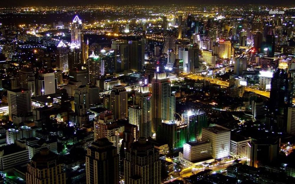 Bangkok-At-Night-Thailand -HD-Wallpapers-Backgrounds ภาพพื้นหลัง พักหน้าจอ No.5