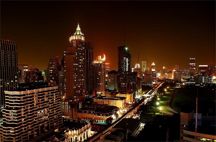 Bangkok-At-Night-Thailand -HD-Wallpapers-Backgrounds ภาพพื้นหลัง พักหน้าจอ No.5