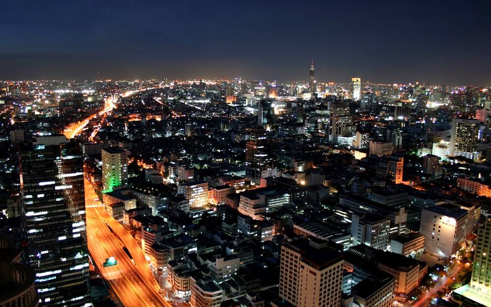 Bangkok-At-Night-Thailand -HD-Wallpapers-Backgrounds ภาพพื้นหลัง พักหน้าจอ No.5