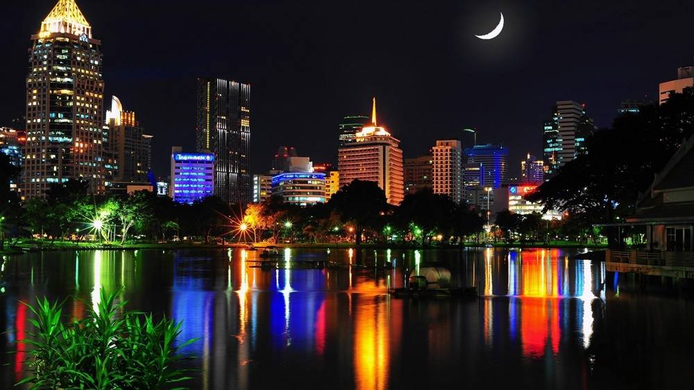 Bangkok-At-Night-Thailand -HD-Wallpapers-Backgrounds ภาพพื้นหลัง พักหน้าจอ No.5