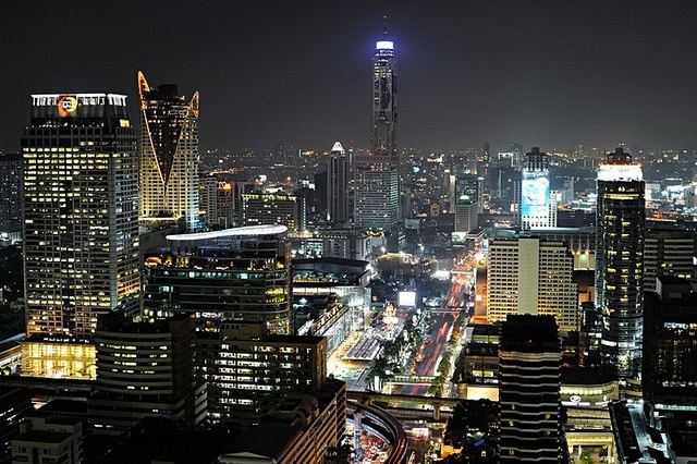 Bangkok-At-Night-Thailand -HD-Wallpapers-Backgrounds ภาพพื้นหลัง พักหน้าจอ No.6