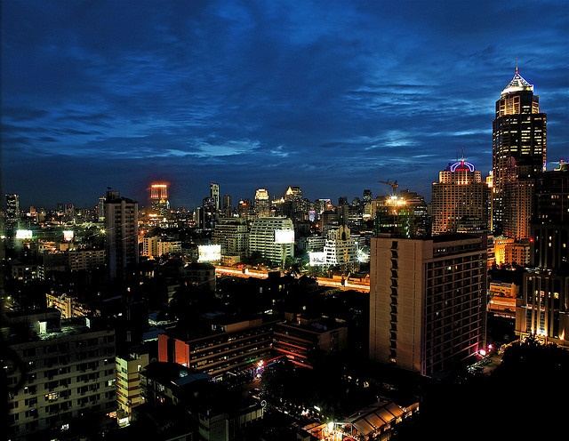 Bangkok-At-Night-Thailand -HD-Wallpapers-Backgrounds ภาพพื้นหลัง พักหน้าจอ No.6