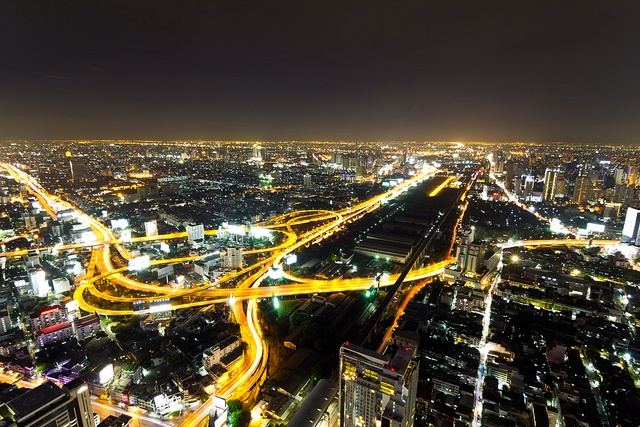 Bangkok-At-Night-Thailand -HD-Wallpapers-Backgrounds ภาพพื้นหลัง พักหน้าจอ No.6
