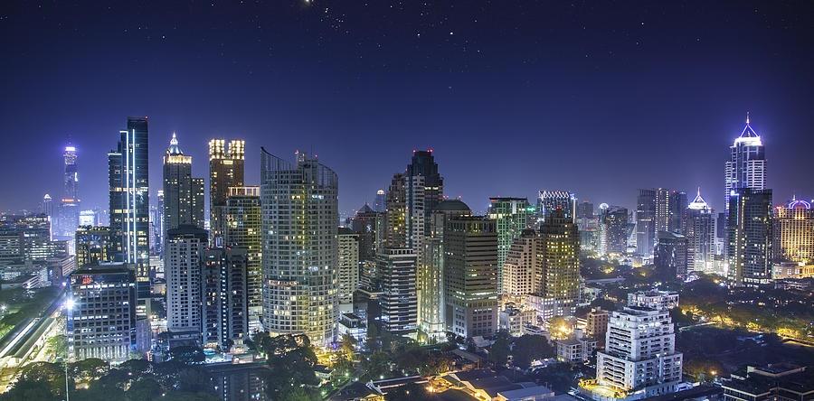 Bangkok-At-Night-Thailand -HD-Wallpapers-Backgrounds ภาพพื้นหลัง พักหน้าจอ No.7