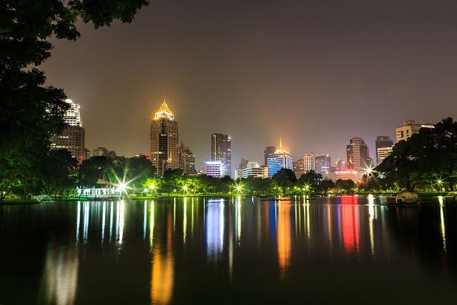 Bangkok-At-Night-Thailand -HD-Wallpapers-Backgrounds ภาพพื้นหลัง พักหน้าจอ No.7