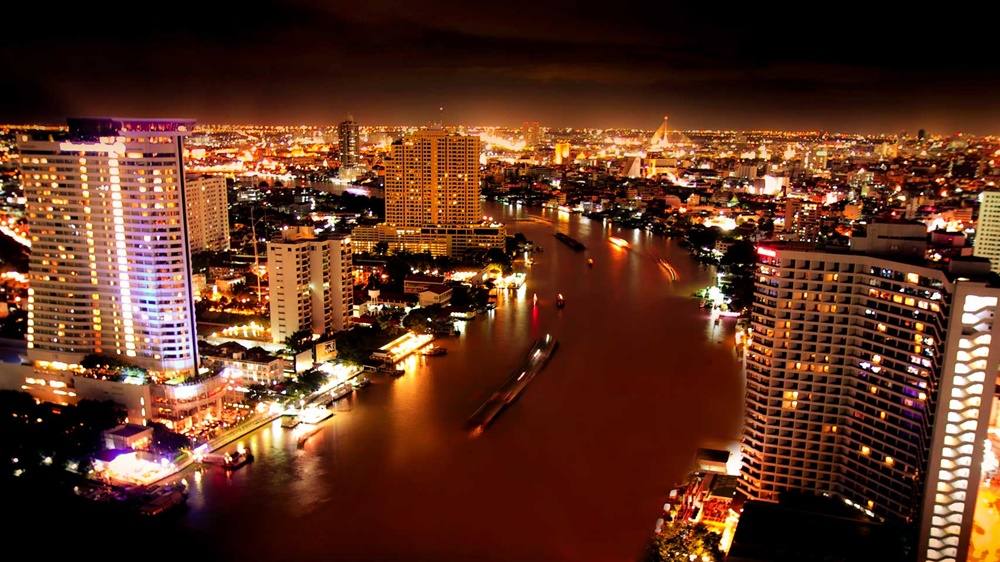 Bangkok-At-Night-Thailand -HD-Wallpapers-Backgrounds ภาพพื้นหลัง พักหน้าจอ No.7
