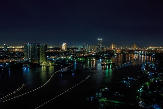 Bangkok-At-Night-Thailand -HD-Wallpapers-Backgrounds ภาพพื้นหลัง พักหน้าจอ No.7