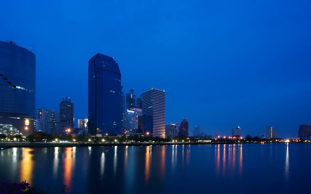 Bangkok-Night & Skyline-Thailand -HD-Wallpapers-Backgrounds ภาพพื้นหลัง พักหน้าจอ No.8