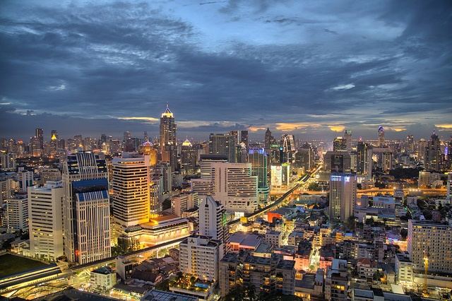 Bangkok - Skyline-Thailand -HD-Wallpapers-Backgrounds ภาพพื้นหลัง พักหน้าจอ No.9
