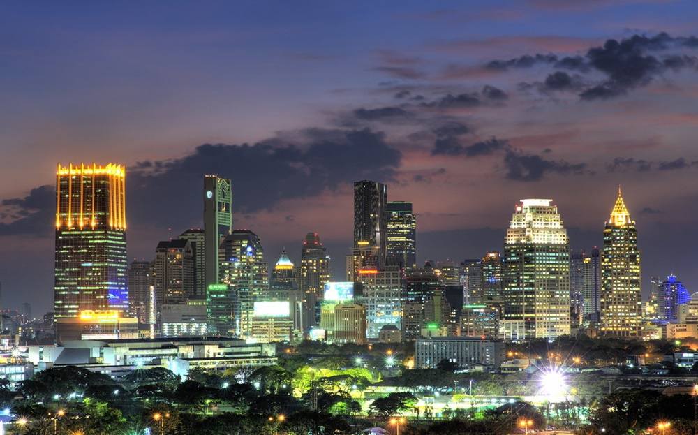Bangkok - Skyline-Thailand -HD-Wallpapers-Backgrounds ภาพพื้นหลัง พักหน้าจอ No.9