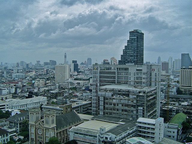 Bangkok - Skyline-Thailand -HD-Wallpapers-Backgrounds ภาพพื้นหลัง พักหน้าจอ No.9