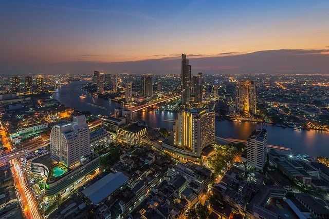 Bangkok - Skyline-Thailand -HD-Wallpapers-Backgrounds ภาพพื้นหลัง พักหน้าจอ No.9