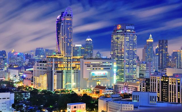 Bangkok - Skyline-Thailand -HD-Wallpapers-Backgrounds ภาพพื้นหลัง พักหน้าจอ No.10
