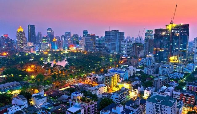 Bangkok - Skyline-Thailand -HD-Wallpapers-Backgrounds ภาพพื้นหลัง พักหน้าจอ No.10