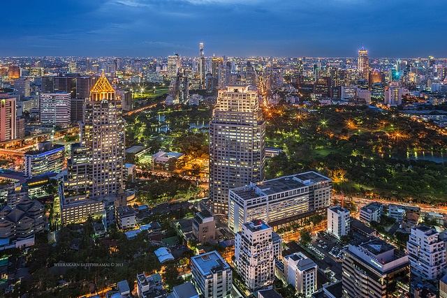 Bangkok - Skyline-Thailand -HD-Wallpapers-Backgrounds ภาพพื้นหลัง พักหน้าจอ No.10