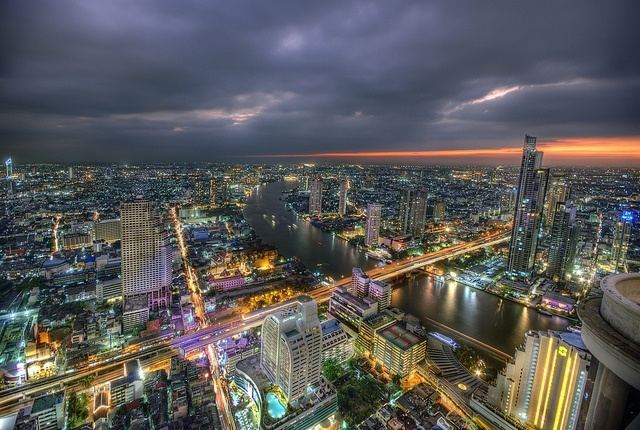 Bangkok - Skyline-Thailand -HD-Wallpapers-Backgrounds ภาพพื้นหลัง พักหน้าจอ No.10