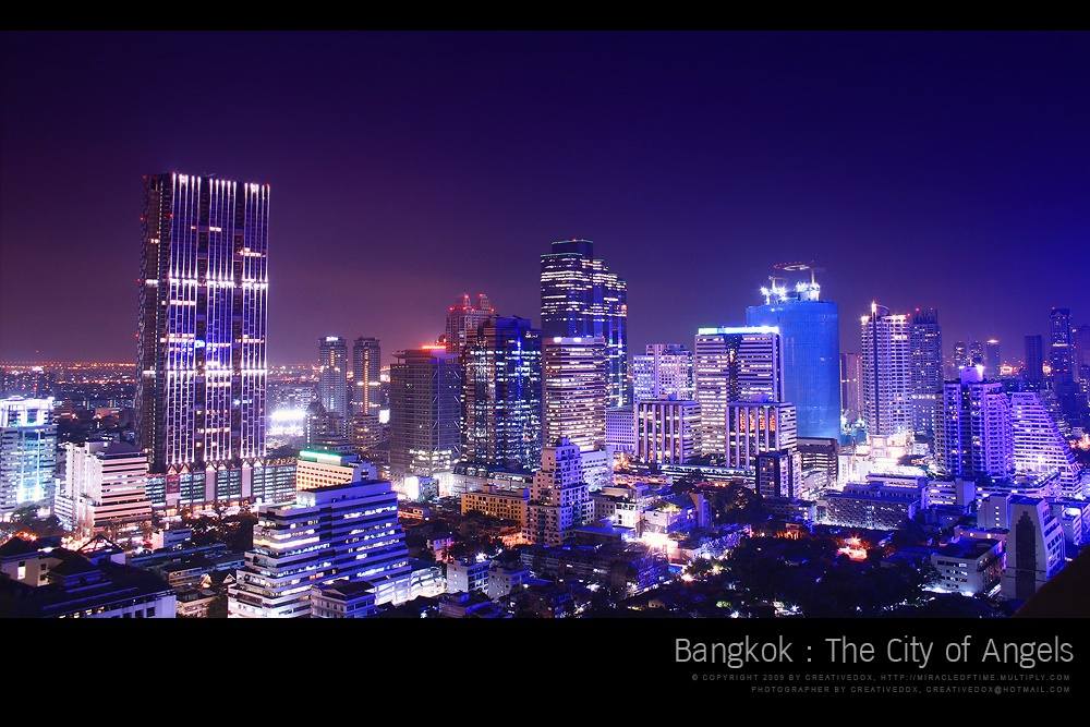 Bangkok - Skyline-Thailand -HD-Wallpapers-Backgrounds ภาพพื้นหลัง พักหน้าจอ No.10