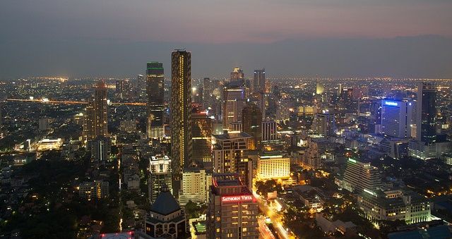 Bangkok - Skyline-Thailand -HD-Wallpapers-Backgrounds ภาพพื้นหลัง พักหน้าจอ No.10