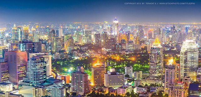 Bangkok - Skyline-Thailand -HD-Wallpapers-Backgrounds ภาพพื้นหลัง พักหน้าจอ No.11