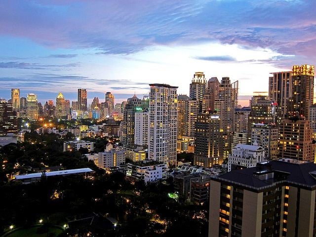 Bangkok - Skyline-Thailand -HD-Wallpapers-Backgrounds ภาพพื้นหลัง พักหน้าจอ No.11