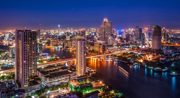 Bangkok - Skyline-Thailand -HD-Wallpapers-Backgrounds ภาพพื้นหลัง พักหน้าจอ No.11