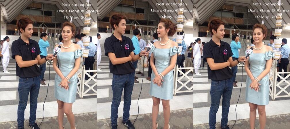 ขวัญ อุษามณี & เกรซ กาญจน์เกล้า @พิธีบวงสรวง ละครเวที เฉลิมพระเกียรติ์พระราชินี เรื่อง "ในสวนฝัน"