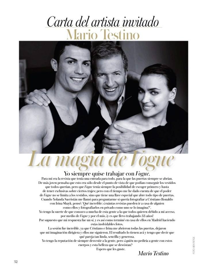 Cristiano Ronaldo & Irina Shayk @ Vogue Espa&ntilde;a June 2014