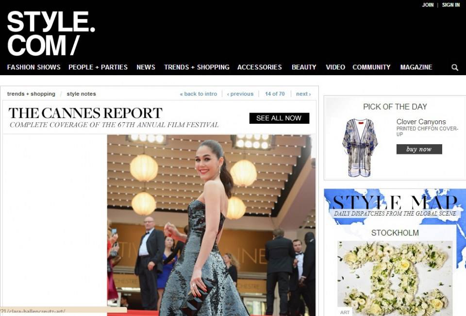 ชมพู่อารยา สวยสง่าบนเว็ปไซต์แฟชั่นอันดับต้นๆของโลก Style.com
